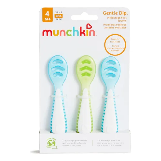 Cucharas De Entrenamiento Para Bebes Munchkin Gentle Dip