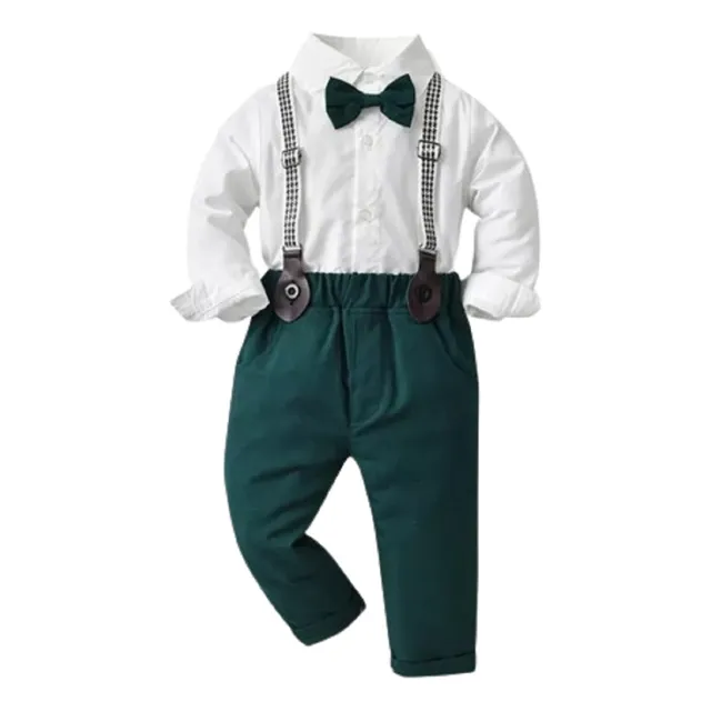 Hermoso Conjunto Elegante Verde Importado Para Niño Calidad