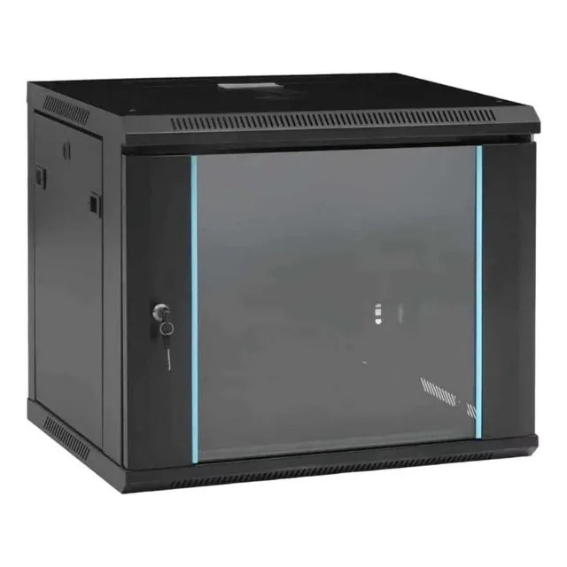 Rack 9u Zkteco Acero Wall Puerta De Vidrio