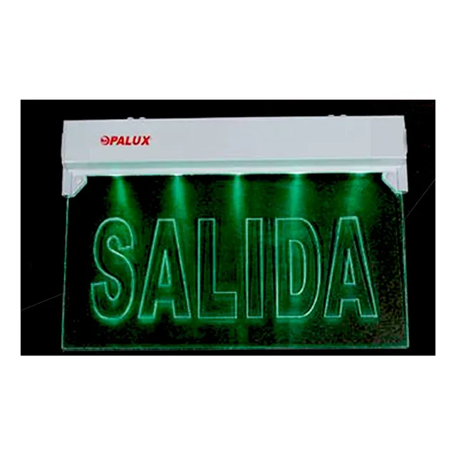 Letrero Led Señalizador  Salida  Acrílico Bajorelieve Opalux