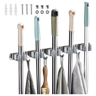 Escoba De Pared Mop Holder Household De Acero Inoxidable Escoba De Pared Mop Holder Household De Acero Inoxidable