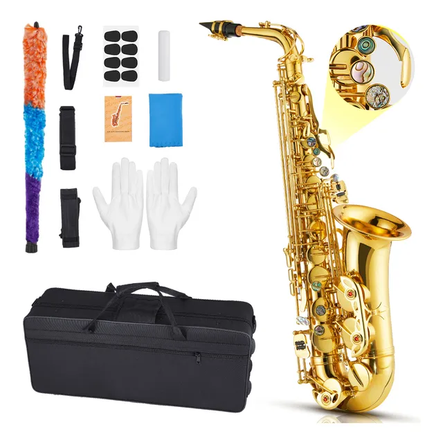 Saxofón Alto En Mi Bemol Para Principiantes Y Adultos 66cm