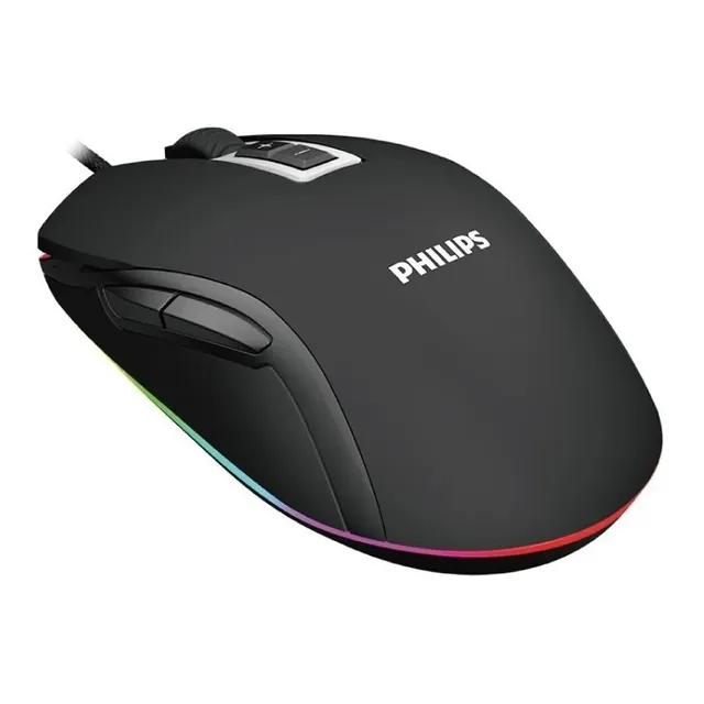 Mouse Gamer Philips G212 Rgb 8 Botones 6400dpi Gaming Pc
