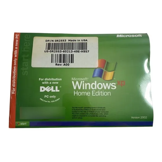 Dell Windows Xp Home Edition Sp1a Cd Reinstalacion Sin