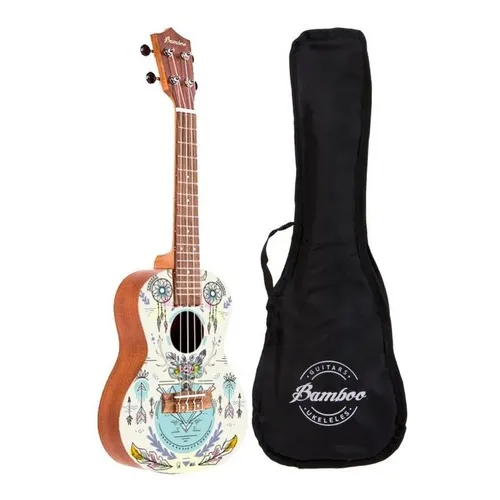 Bamboo Ukelele Concierto Indie Con Funda