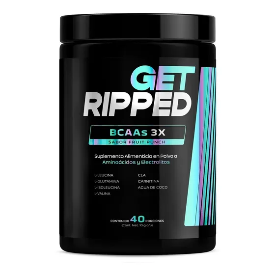 Aminoácidos Bcaas De 40 Servicios, Bcaas 3x Get Ripped Sabor Fruit punch