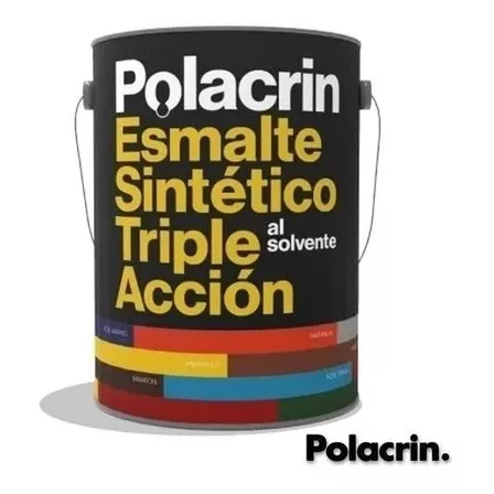 Esmalte Premium Negro Mate Triple Accion X 1 Litro Polacrin