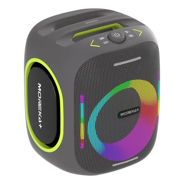 Bocina Portátil Moreka A21 120w Altavoz Sonido Estéreo Bluetooth Aprueba De Agua Color Negro