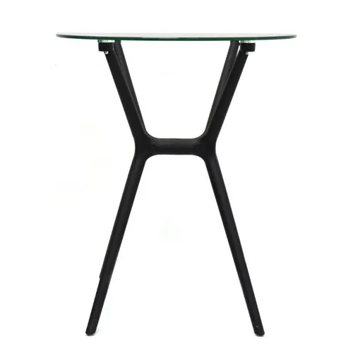 Mesa De Comedor Bonno Rio Negra 2 Personas Color De La Tapa Blanco