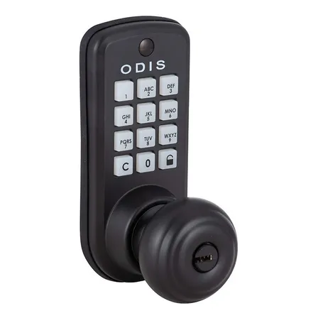 Cerradura Digital Odis Con Pomo 6500 Negra - Linea 6000