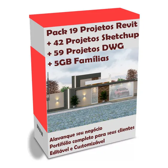 Pack 120 Projetos Entre Revit, Sketchup, Autocad