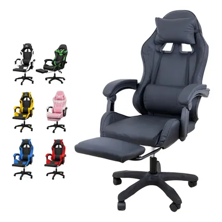 Silla Gamer Oficina Ejecutiva Ergonómica Ajustable Colores Negro