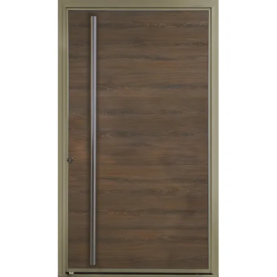 Puerta Pivotante Pavir 120x220 Simil Madera Marco Aluminio