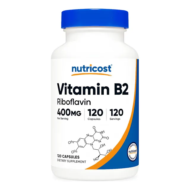 Vitamina B2 Riboflavina Lactoflavina Vitamina G Complejo B Suplemento B2 Importado Migraña Rendimiento Deportivo Suplemento Puro Salud Ocular Memoria