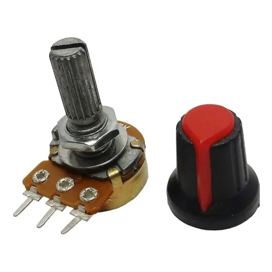 Potenciômetro 5k Linear + Knob P/ Inversor De Frequencia Weg