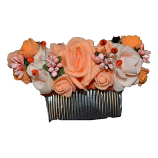 Tocado Cristales Flores Hermoso Rosa Xv Boda Comunion Tocado Cristales Flores Hermoso Rosa Xv Boda Comunion
