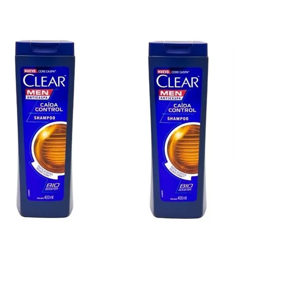 Pack X2u Shampoo Control De Caida Bio Booster Clear X 400ml