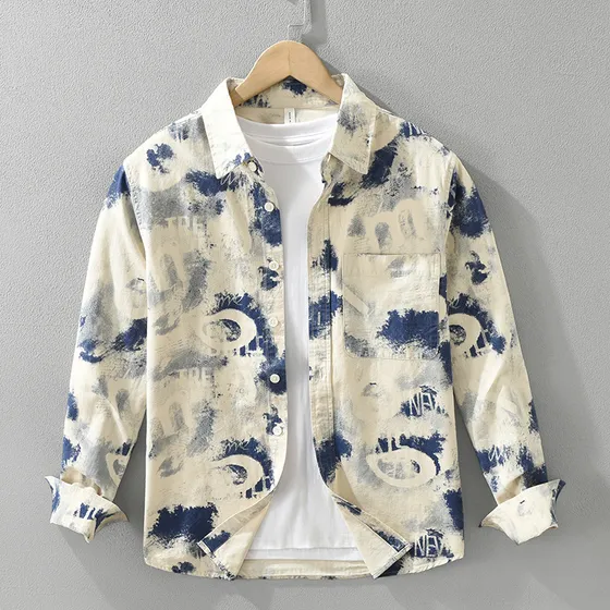 Ropa Degradada Y Camisas De Vestir De Algodón Modernas