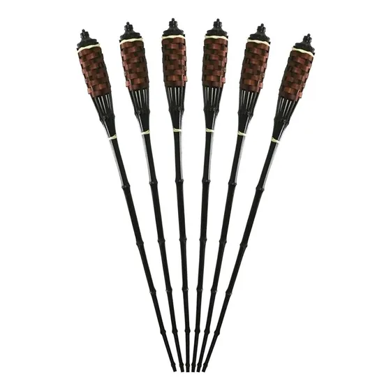 Antorcha De Bambú Para Jardín Santul 7582 6 Piezas