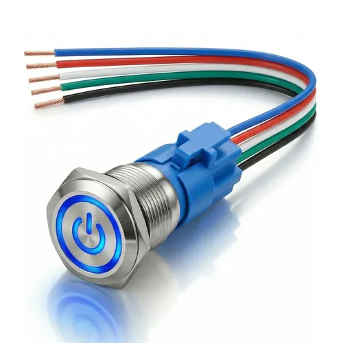 Cp Series Illuminated Plastic Ring Flat Pushbutton, | MercadoLivre