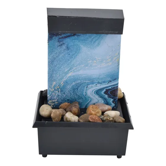 Fuente Led De Mesa, 3 V, Usb, Mármol, Adornos De Agua, Piedr