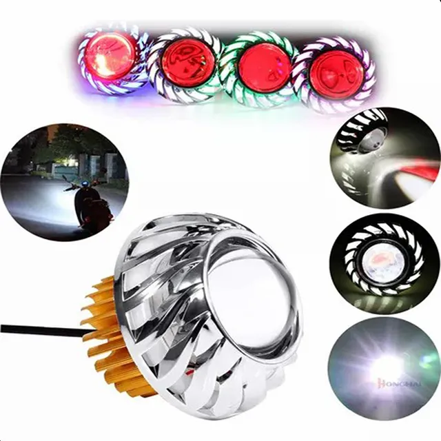Lupa Led Faro Ojo De Angel Y Demonio Motos Auto Tipo Turbina