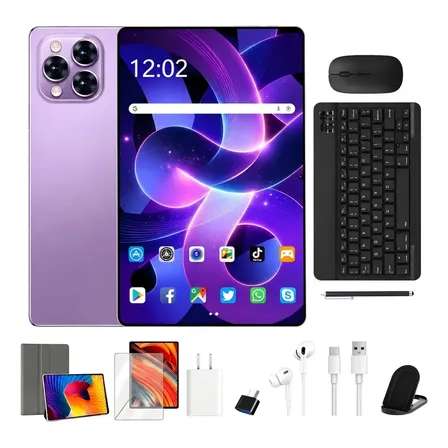 Tablet Android 15 Tab Kit Completo Ram 16gb 512gb 11.6'' Hd Lilás