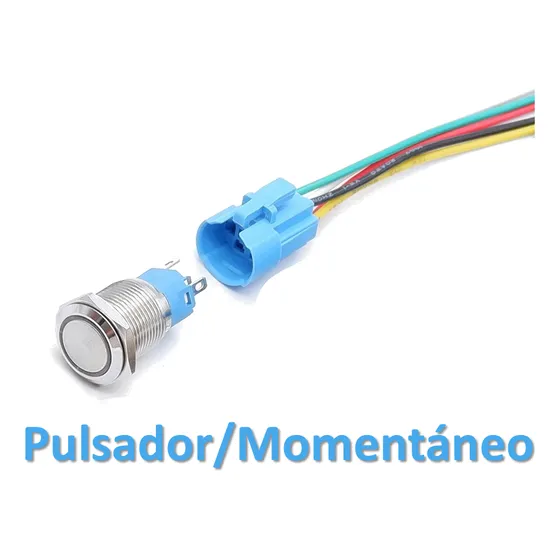 Botón Switch Iluminado Metalico Interruptor De Lujo On - Off