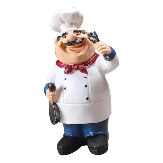 Centro De Mesa De Decoração De Cozinha De Resina Chef