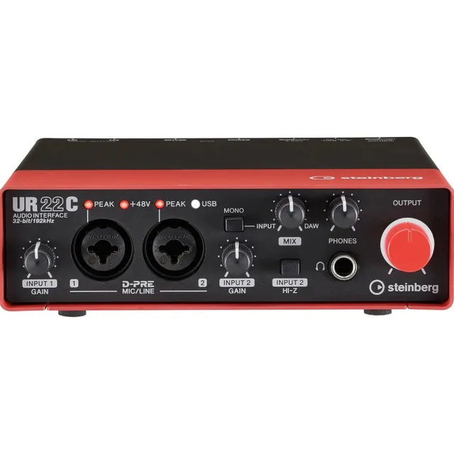 Interfaz de audio Steinberg UR-C UR22C 220V roja 2da gen