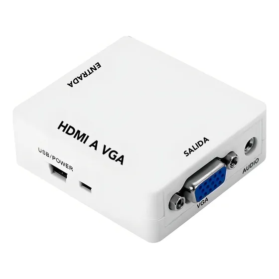 Adaptador Conversor Hdmi A Vga Hdv 551 Con Audio Dimm