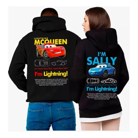 Sudadera Parejas Rayo Mcqueen Sally Novios Duo Full