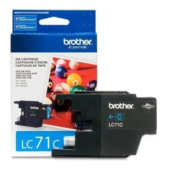 Tinta Brother Lc71c Azul 300 Páginas 