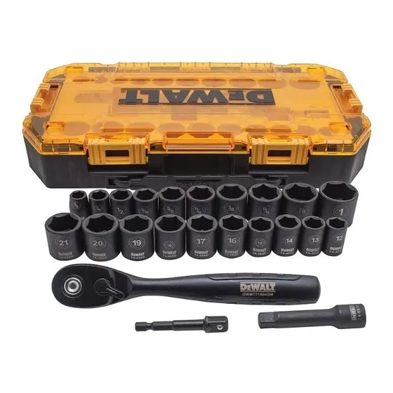 Kit Dados Combinados-impacto Dewalt 23 Piezas Más Ratchet