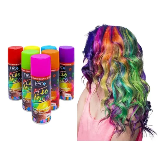 Pintura Para Cabello Colores Temporal Tipo Spray