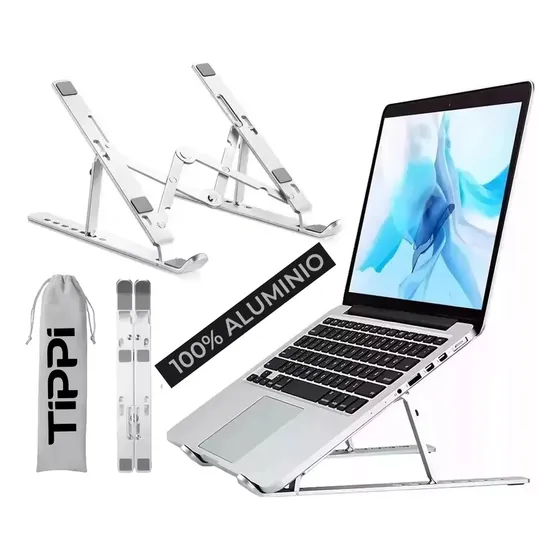 Suporte Notebook Macbook 12 A 17 Polegadas Mesa Escritorio Ergonômico Em 100% Alumínio Tippi