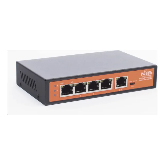 Extensor Poe Wi-tek 4 Puertos Gigabit 90 W 250 M Wipe51g