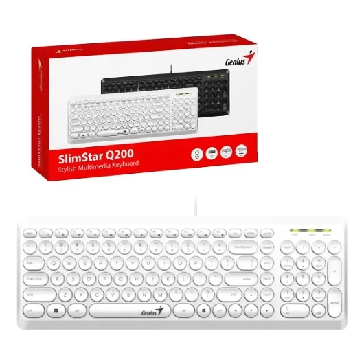 Teclado Genius Rs2/ Sliimstar Q200/ Sp/ Usb/ Blk