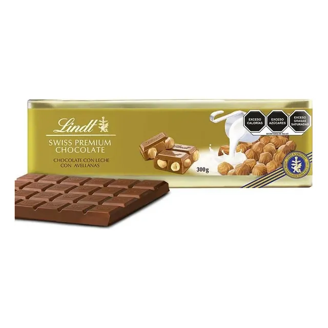 Lindt Chocolate Con Avellanas 3 Barras De 300 G En Caja