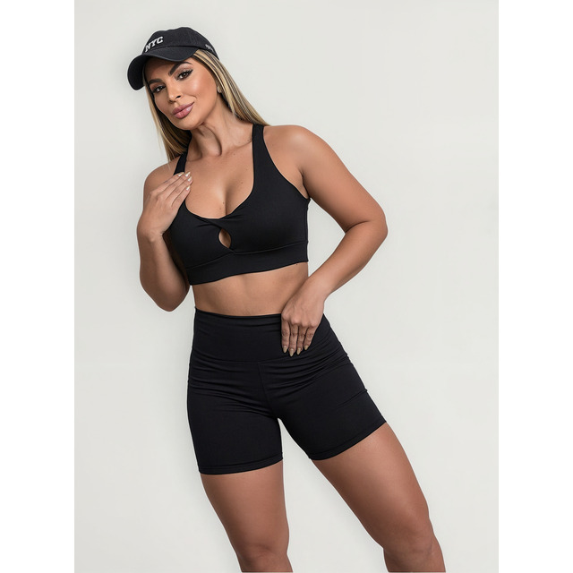 Conjunto Academia Fitness Suplex 2 Peças Bermuda E Top Conjunto Academia Fitness Suplex 2 Peças Bermuda E Top
