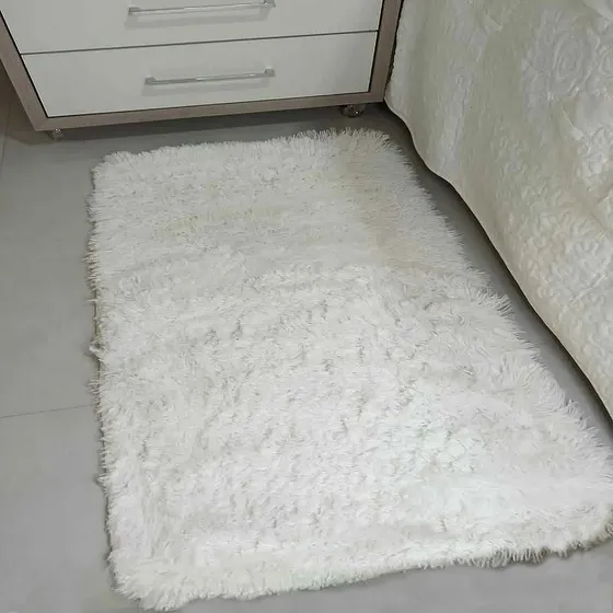 Tapete Felpudo 100x60 P/ Quarto Closet Porta Peludo Macio