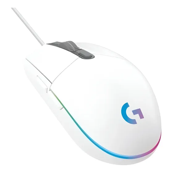 Logitech G203 Lightsync Mouse Gaming Rgb, 6 Botones, Blanco