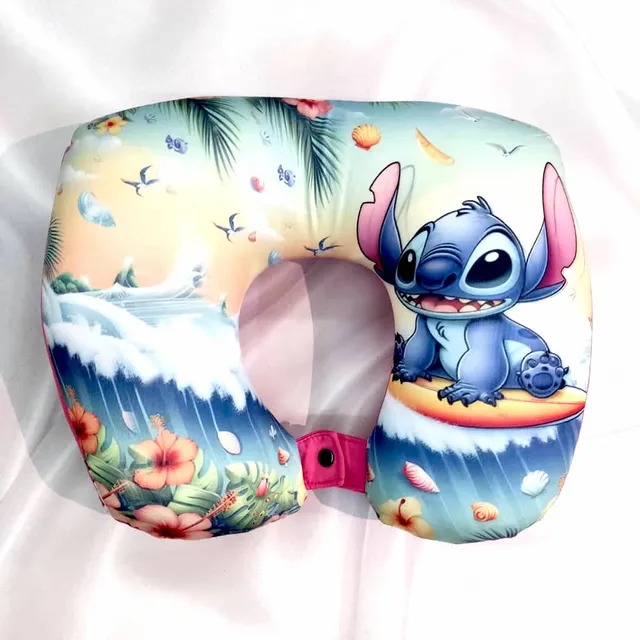 Almohadas Antiestres Cuello C/ Broche P/ Viajar Sonic Stitch