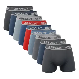 Absolut Kit 10 Cuecas Box Boxer Microfibra Original Qualidade