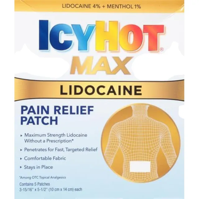 Icy Hot Max Lidocaine Parches Xl 5 Piezas