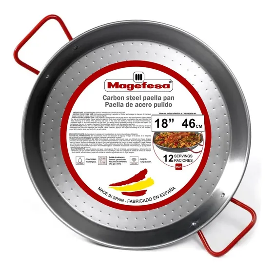 Paellera Magefesa En Acero Pulido /18 Pulgadas/ 46cm/47139