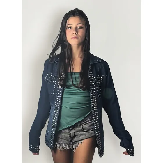 Maxi Campera Camperón  Jean Grande Tacha Intervenida Customi