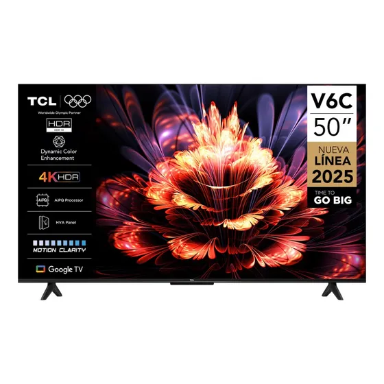 Televisor Led Tcl Smart Tv 50  4k Hdr 50v6c Google Tv