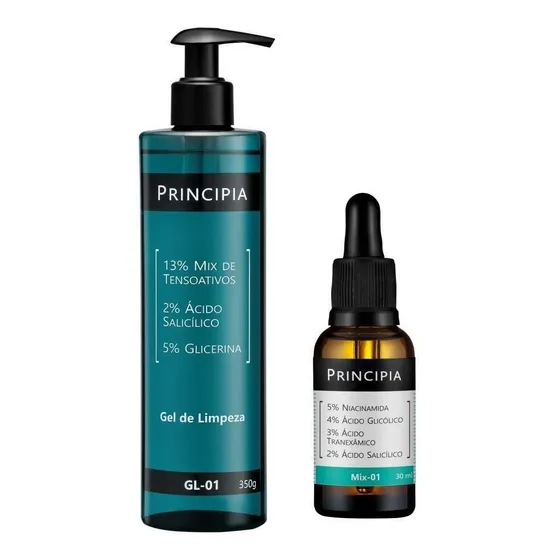 Kit de gel limpiador antiacné y sérum Principia Mix-01 para todo tipo de piel
