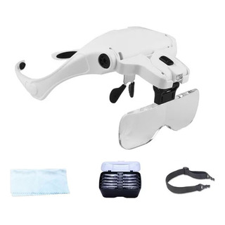 Lupa De Diadema A Pilas Con 5 Lentes Reemplazables Lupa De Diadema A Pilas Con 5 Lentes Reemplazables